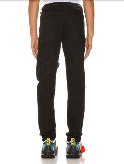 Off-White - Elevated Black Cotton Cargo Trousers with Metal Details