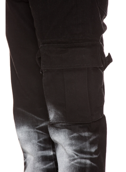 Off-White - Elevated Black Cotton Cargo Trousers with Metal Details