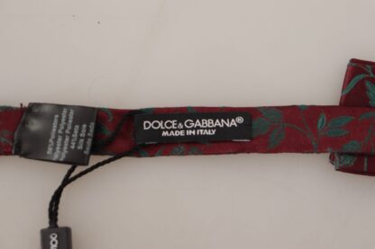 Dolce & Gabbana - Elegant Maroon Patterned Bow Tie