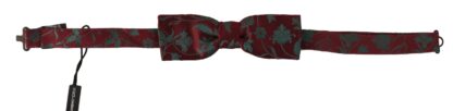 Dolce & Gabbana - Elegant Maroon Patterned Bow Tie