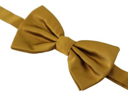 Dolce & Gabbana - Elegant Mustard Silk Bow Tie