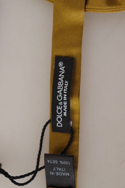 Dolce & Gabbana - Elegant Mustard Silk Bow Tie