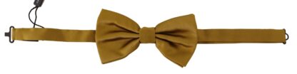 Dolce & Gabbana - Elegant Mustard Silk Bow Tie