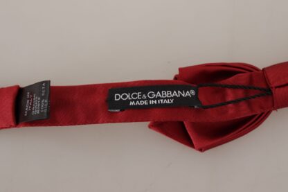 Dolce & Gabbana - Elegant Red Silk Bow Tie