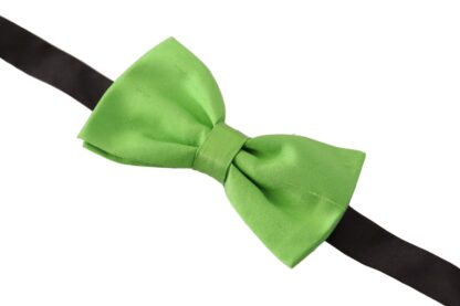 Dolce & Gabbana - Elegant Green Silk Bow Tie