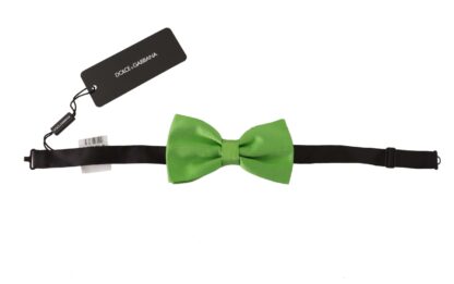 Dolce & Gabbana - Elegant Green Silk Bow Tie