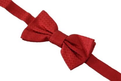 Dolce & Gabbana - Elegant Red Silk Tied Bow Tie