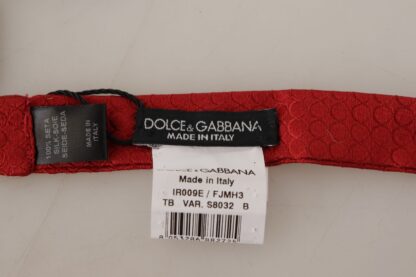 Dolce & Gabbana - Elegant Red Silk Tied Bow Tie