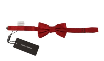 Dolce & Gabbana - Elegant Red Silk Tied Bow Tie