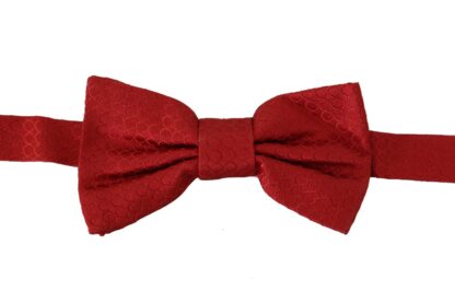 Dolce & Gabbana - Elegant Red Silk Tied Bow Tie