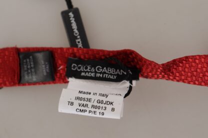 Dolce & Gabbana - Elegant Red Silk Bow Tie