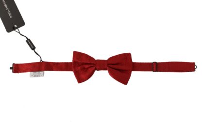 Dolce & Gabbana - Elegant Red Silk Bow Tie