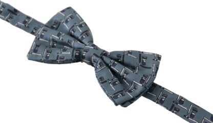 Dolce & Gabbana - Elegant Silk Blue Bow Tie