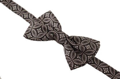 Dolce & Gabbana - Elegant Black and White Silk Bow Tie