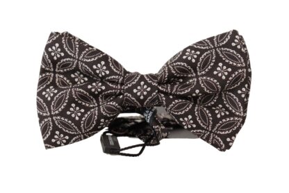 Dolce & Gabbana - Elegant Black and White Silk Bow Tie