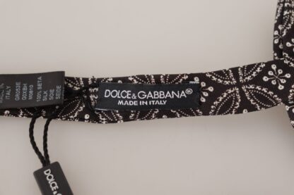 Dolce & Gabbana - Elegant Black and White Silk Bow Tie