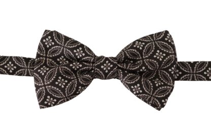 Dolce & Gabbana - Elegant Black and White Silk Bow Tie