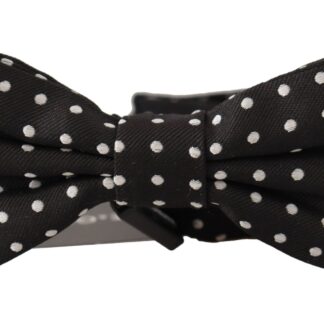 Dolce & Gabbana - Elegant Black and White Silk Bow Tie