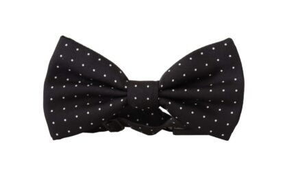 Dolce & Gabbana - Elegant Black Polka Dot Silk Bow Tie