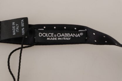 Dolce & Gabbana - Elegant Black Polka Dot Silk Bow Tie