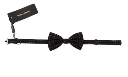 Dolce & Gabbana - Elegant Black Polka Dot Silk Bow Tie