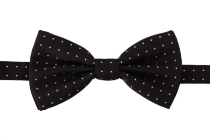 Dolce & Gabbana - Elegant Black Polka Dot Silk Bow Tie