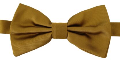 Dolce & Gabbana - Elegant Mustard Yellow Silk Bow Tie