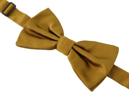 Dolce & Gabbana - Elegant Mustard Yellow Silk Bow Tie