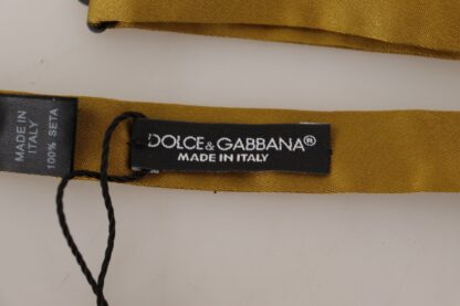 Dolce & Gabbana - Elegant Mustard Yellow Silk Bow Tie