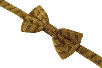 Dolce & Gabbana - Elegant Gold Silk Bow Tie