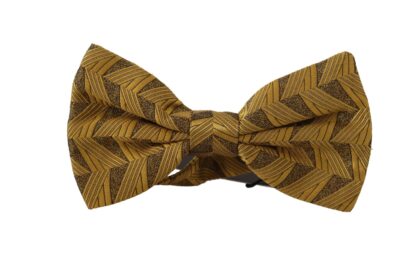 Dolce & Gabbana - Elegant Gold Silk Bow Tie