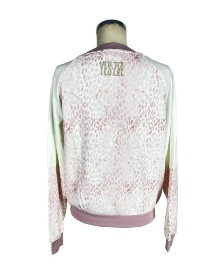 Yes Zee - Pink Leopard Texture Hooded Sweatshirt