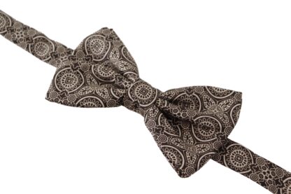 Dolce & Gabbana - Elegant Silk Black & White Bow Tie