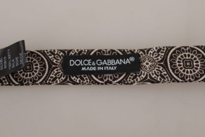 Dolce & Gabbana - Elegant Silk Black & White Bow Tie