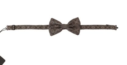 Dolce & Gabbana - Elegant Silk Black & White Bow Tie