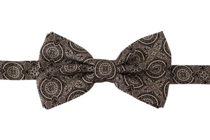 Dolce & Gabbana - Elegant Silk Black & White Bow Tie