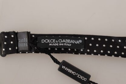 Dolce & Gabbana - Elegant Black Silk Polka Dot Bow Tie