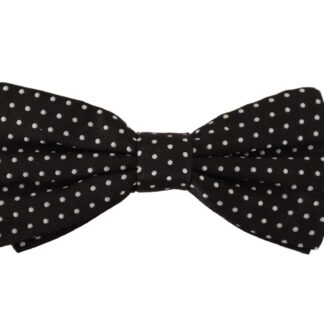 Dolce & Gabbana - Elegant Silk Black & White Bow Tie