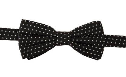 Dolce & Gabbana - Elegant Black Silk Polka Dot Bow Tie