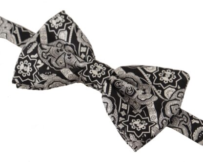 Dolce & Gabbana - Elegant Silk Black and White Bow Tie