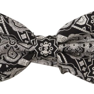 Dolce & Gabbana - Elegant Black Silk Polka Dot Bow Tie