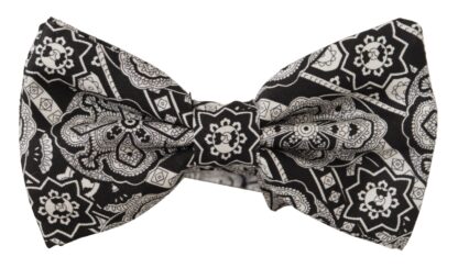 Dolce & Gabbana - Elegant Silk Black and White Bow Tie