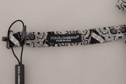 Dolce & Gabbana - Elegant Silk Black and White Bow Tie