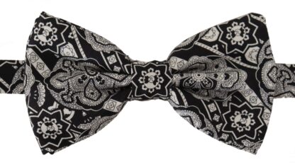 Dolce & Gabbana - Elegant Silk Black and White Bow Tie