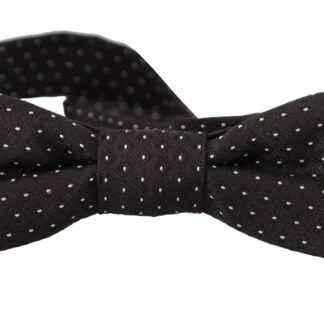 Dolce & Gabbana - Elegant Black Polka Dot Silk Bow Tie