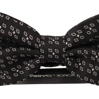 Dolce & Gabbana - Elegant Silk Black and White Bow Tie