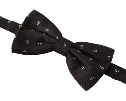 Dolce & Gabbana - Elegant Black Polka Dot Silk Bow Tie