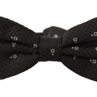 Dolce & Gabbana - Elegant Gray Silk Tied Bow Tie