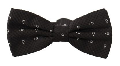 Dolce & Gabbana - Elegant Black Polka Dot Silk Bow Tie