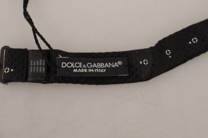 Dolce & Gabbana - Elegant Black Polka Dot Silk Bow Tie